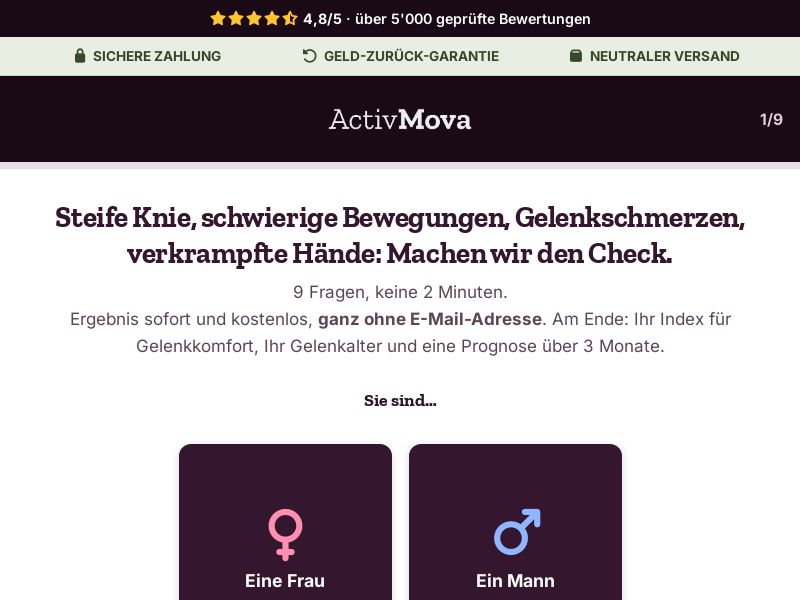 ! NEW OFFER - Activmova Joint - Quiz [MULTI-GEO] (Social,Banner,Native,Push,SEO,Search) - CPA {No BrandBidding}