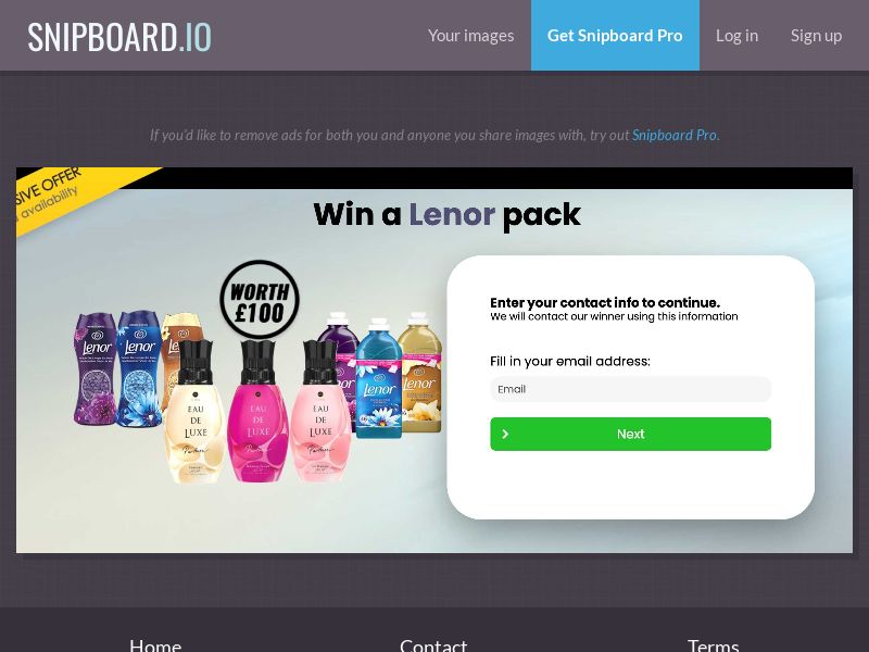 YouSweeps - Win a LENOR pack UK - SOI