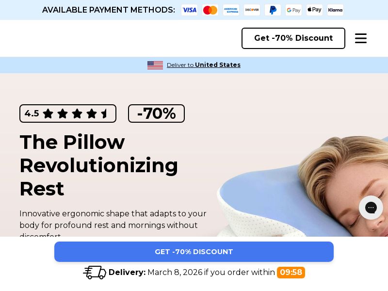 ! NEW OFFER - Melara Max Pillow [US,CA,DE,AT,CH,FR,BR,BE,JP,PH,MC,LU,SG] (Social,Banner,Native,Push,SEO,Search,Brand Bidding) - CPA
