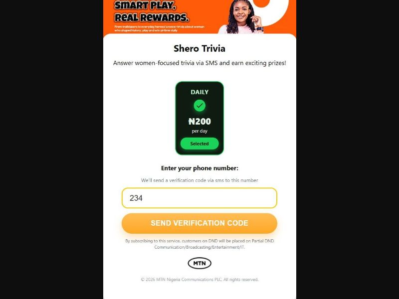 37375 - NG - [MOB] - SHERO Trivia Evina - MTN - 2 Click
