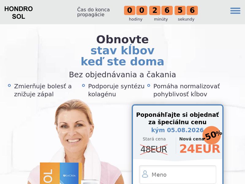 Hondro Sol 24 EUR SK - ARTHRITIS PRODUCT