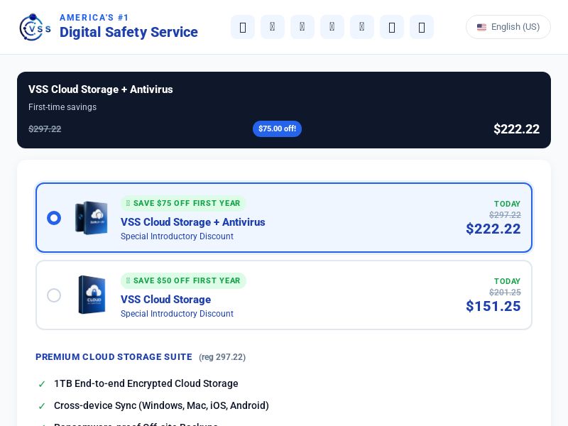 VSS Security Cloud Storage - DTC - CPA