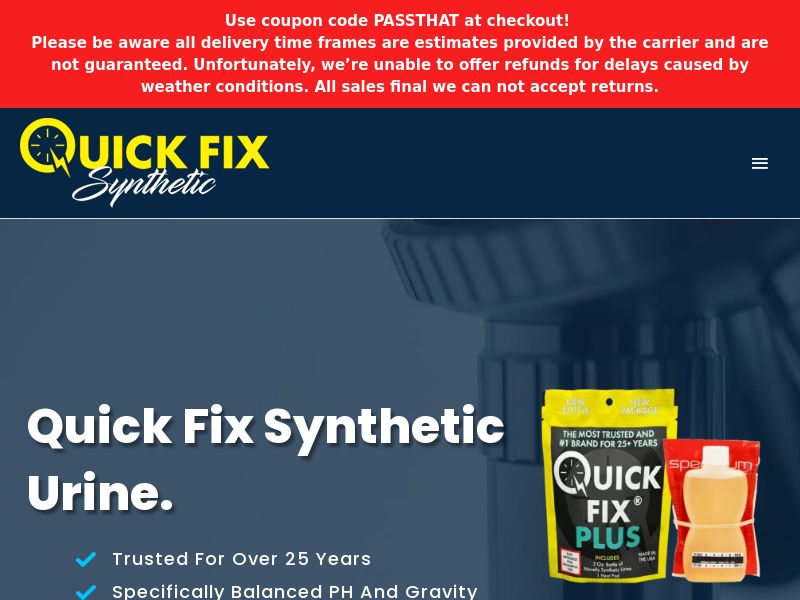 Quick Fix Synthetic Urine | Int'l 