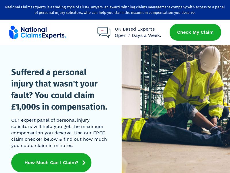 National Claims Experts - Personal Injury CPL [UK]