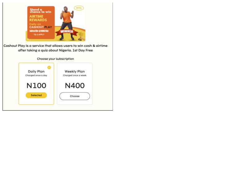 Cash Win MTN
