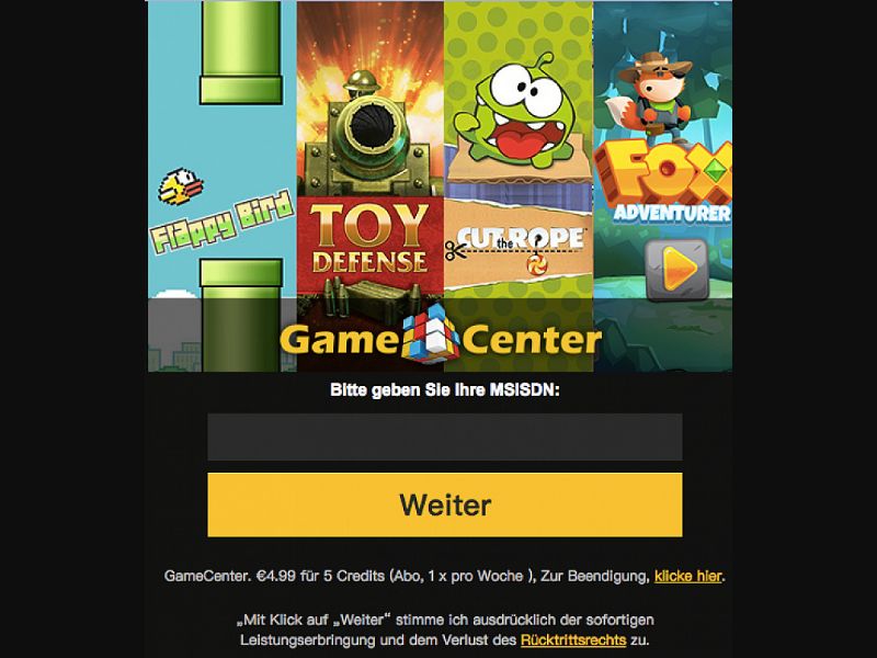 [MOB] Game Center /AT [A1] - 1 Click