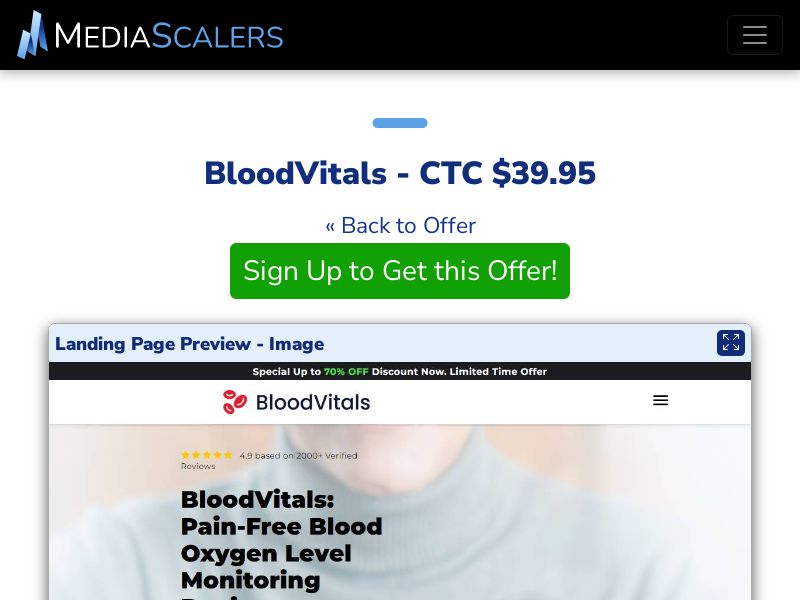 BloodVitals - CTC $39.95 {+DTC, Alt-Landers} [US]
