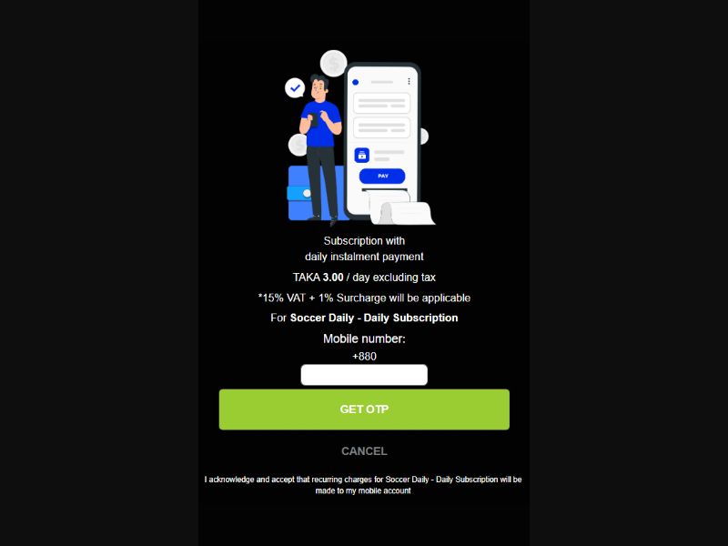 [MOB] Soccer Daily /BD [Grameenphone] PIN