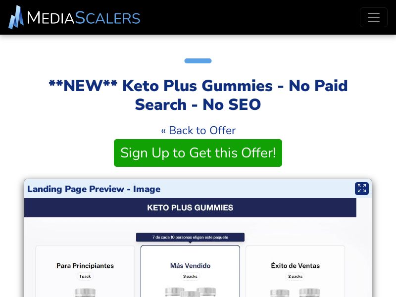 Keto Plus Gummies - No Paid Search - No SEO {+DTC} [ES]