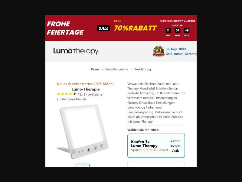 ! NEW OFFER - Lumo Therapy - DTC [DE,AT] (Social,Banner,Native,Push,SEO,Search,Brand Bidding) - CPA