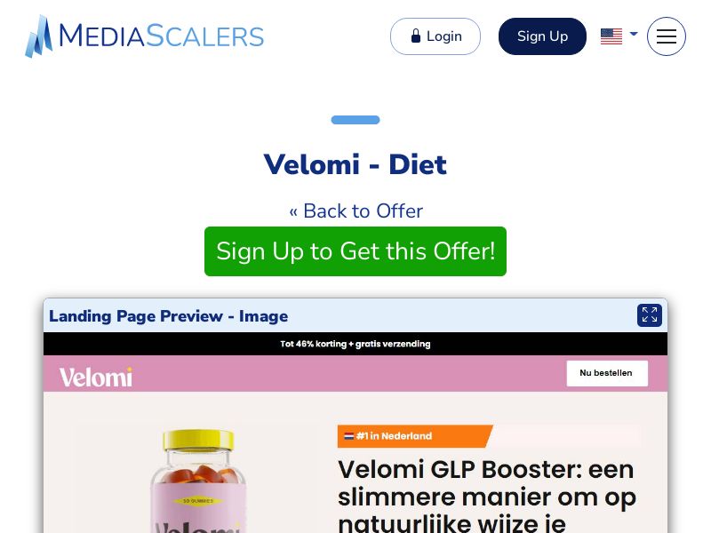 Velomi - Diet {+DTC, Quiz, Alt-Landers} (Event Tracking) [NL]