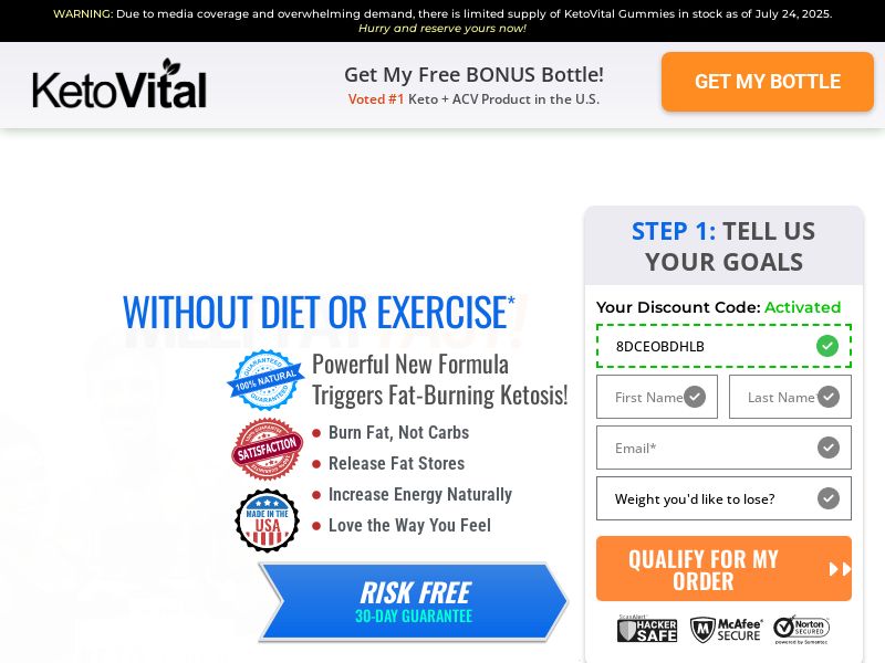 Keto Vital [US] (Social,Banner,Native,Push,SEO,Search) - CPA {No Brand Bidding} 