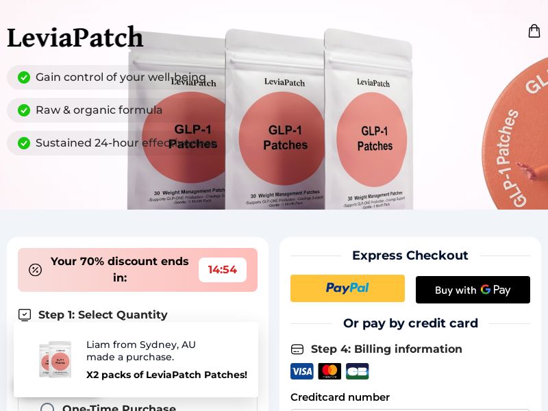 SS - LeviaPatch GLP-1 Patches -GLP-1 - AU