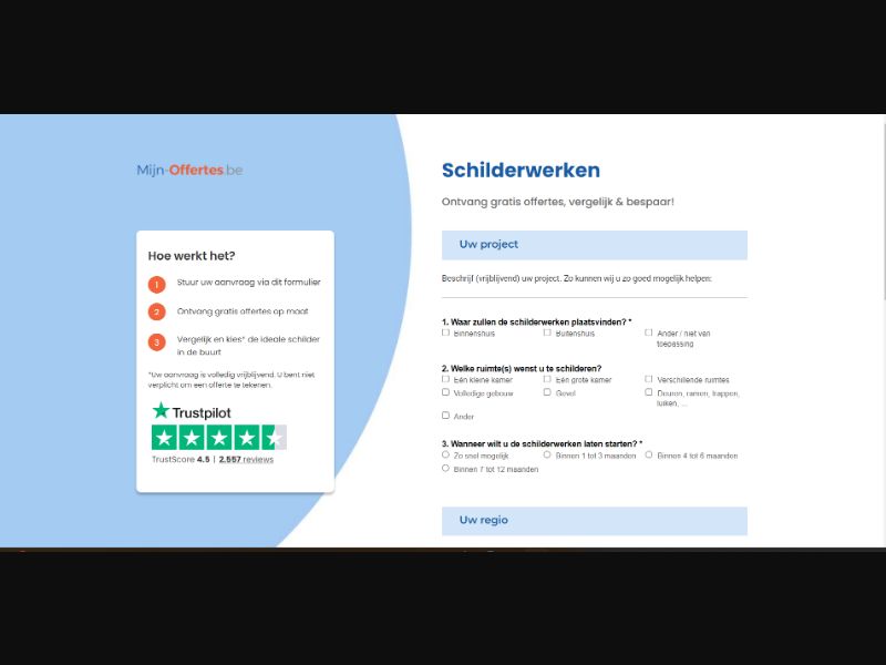 [WEB+MOB] Mijn-Offertes – Paintwork: Refresh your walls for the best price-quality /BE(NL) SOI [Approval Required]