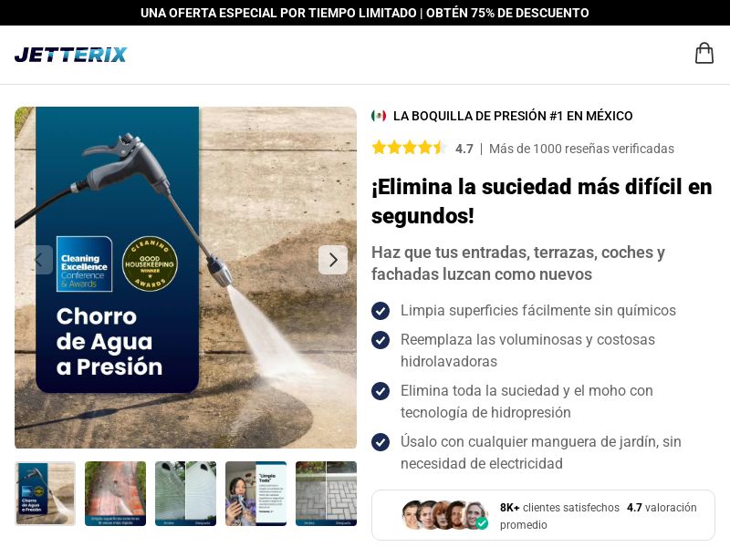 Jetterix Pressure Nozzle - DTC [LATAM] (Social,Banner,Native,Push,SEO,Search,Brand Bidding) - CPA