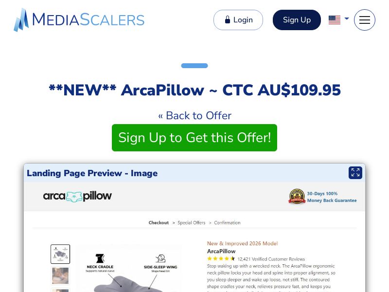 ArcaPillow ~ CTC AU$109.95 {+DTC} [AU]