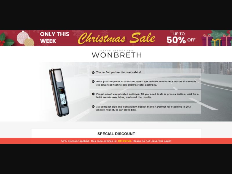 [WEB+MOB] Qinux WonBreth – Alcohol Breathanalyzer /International (112 GEOs) CPS *FB/TT/Google/Taboola Pixel*