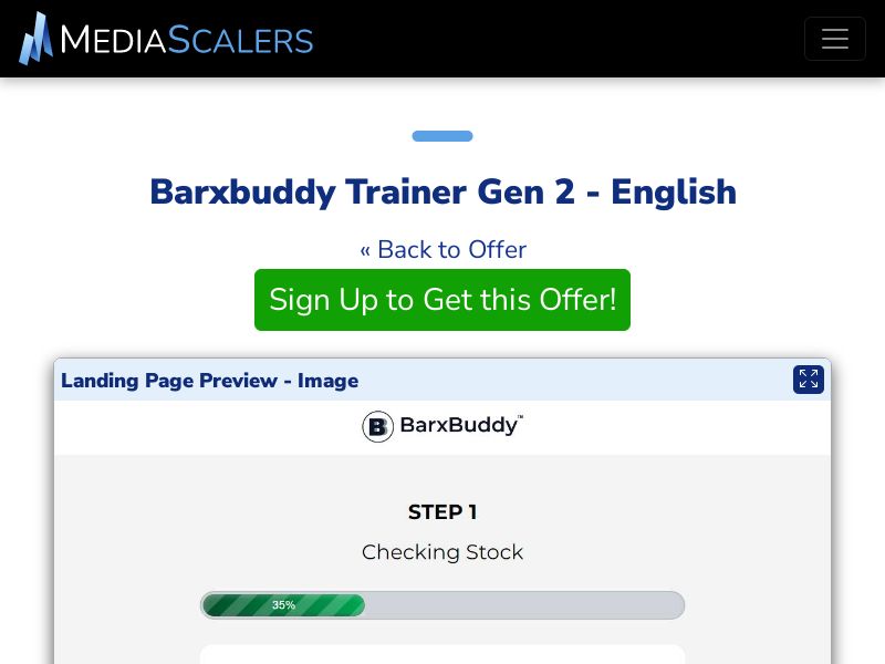 Barxbuddy Trainer Gen 2 - English {+Advertorial, DTC, Alt-Landers} (Event Tracking) [US, UK, AU, CA, NZ, IE, ZA, +12 More]