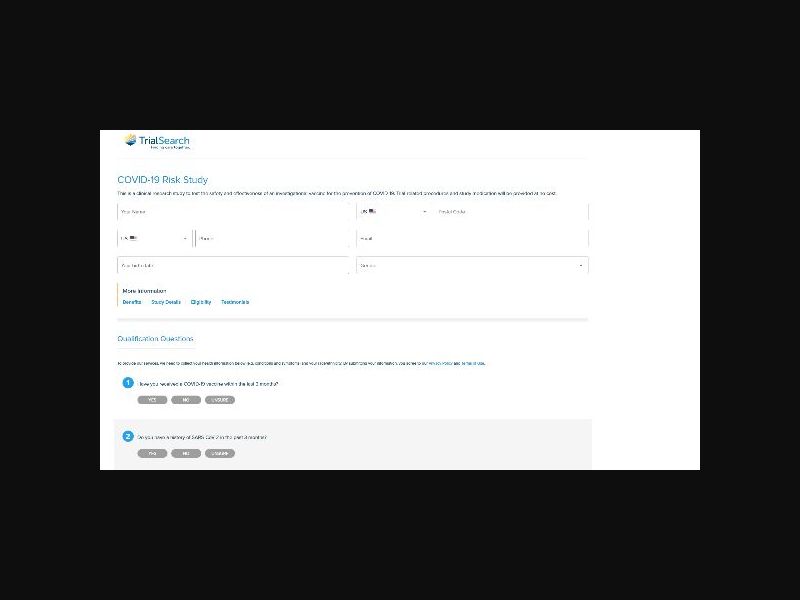 Clinical Trial Search - COVID Risk Ages 50-64 -CPL (US)