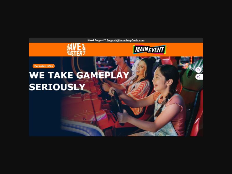 Dave and Buster's - 25% Off Deal - IOS - CPS (US)