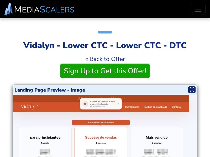 Vidalyn - Lower CTC - Lower CTC - DTC (Event Tracking) [PT]
