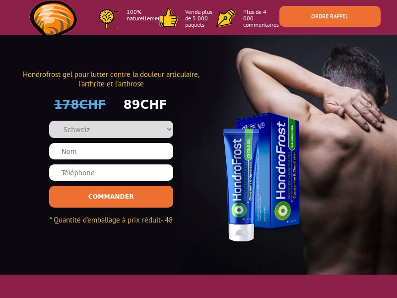 Hondrofrost CH (FR) 89 CHF - arthritis product