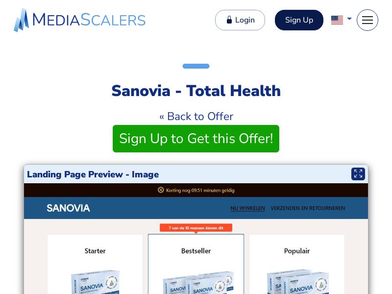 Sanovia - Total Health {+DTC} (Event Tracking) [NL, BE]