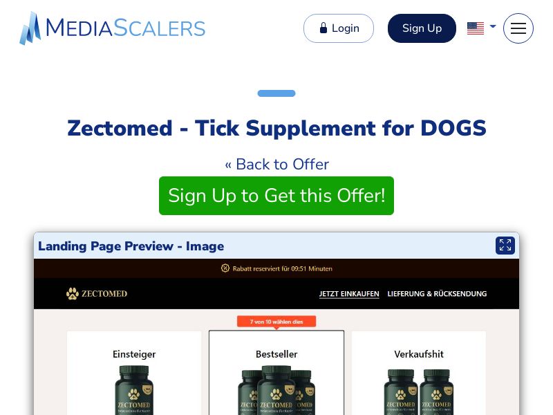 Zectomed - Tick Supplement for DOGS {+DTC} (Event Tracking) [DE]