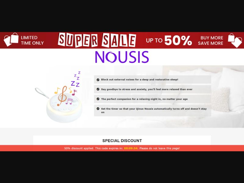 [WEB+MOB] Qinux Nousis – White Noise Machine /International (112 GEOs) CPS *FB/TT/Google/Taboola Pixel*