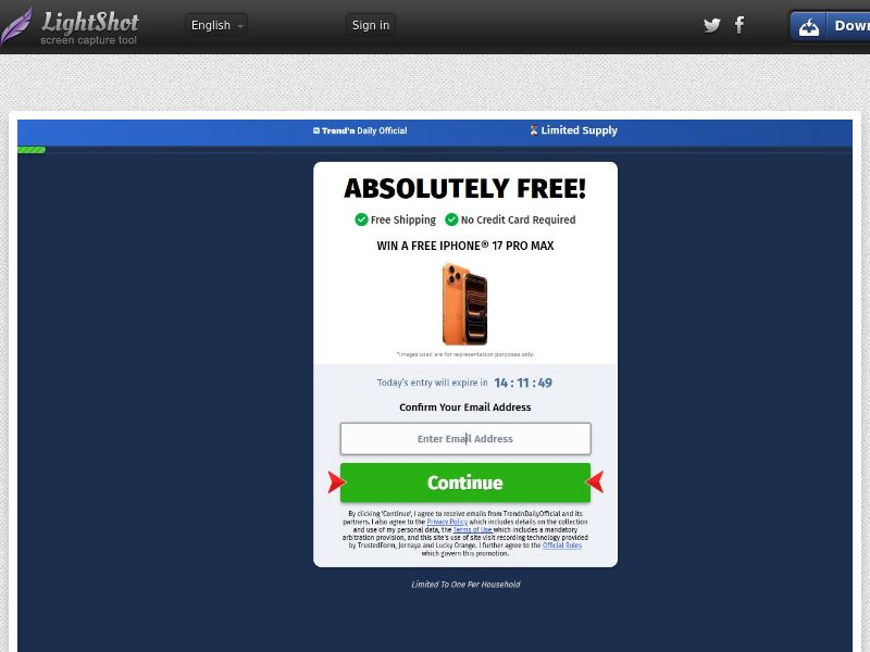 TrendnDaily (Social) - iPhone 17 Pro Max - CPL | US