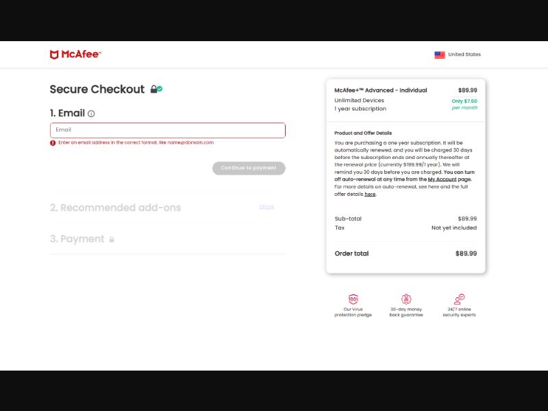 US - McAfee DTC Advanced Individual Desktop/Mobile - Windows/Mac - CPS