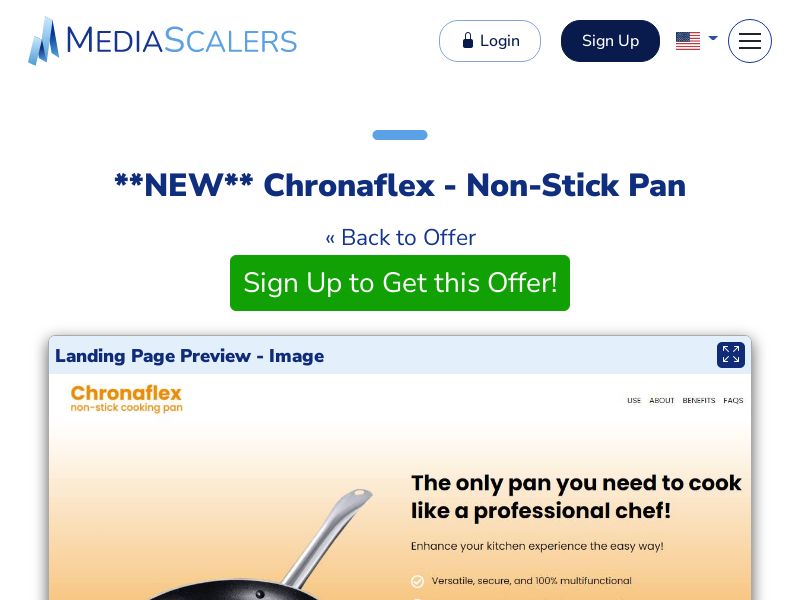 Chronaflex - Non-Stick Pan {+Advertorial, DTC, Alt-Landers} [US, DE, CA, AU, UK, IL, ZA, +102 More]