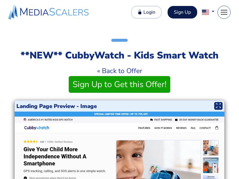 CubbyWatch - Kids Smart Watch (Event Tracking) [US, DE, CA, AU, UK, FR, IL, +229 More]