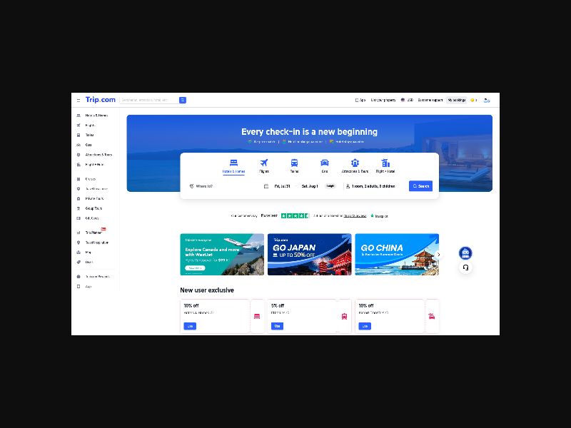 Trip.com - Travel Bookings - RevShare (US,CA,UK + more)