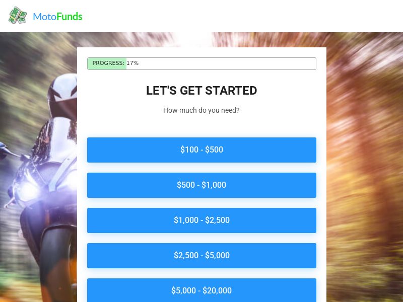 Moto Funds - Loans up to $50k - RevShare (US)