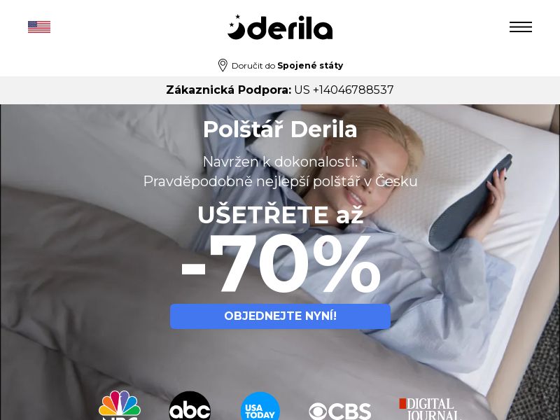 ! NEW OFFER - Derila Memory Foam Pillow COD [CZ] (Banner,Native,Social,Search,SEO) - CPA {No BrandBidding} 