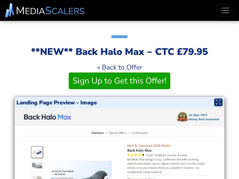 Back Halo Max ~ CTC £79.95 {+DTC} (Event Tracking) [UK]