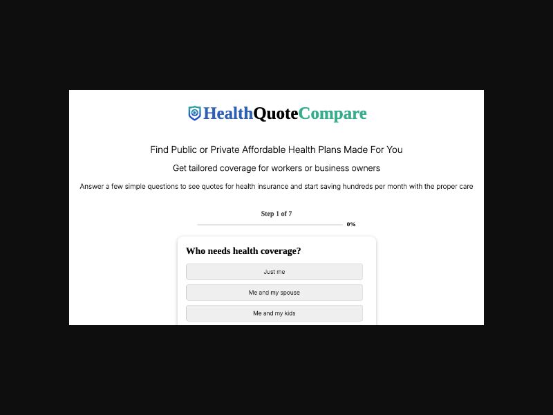 HealthQuoteCompare - Health Insurance - RevShare (US)