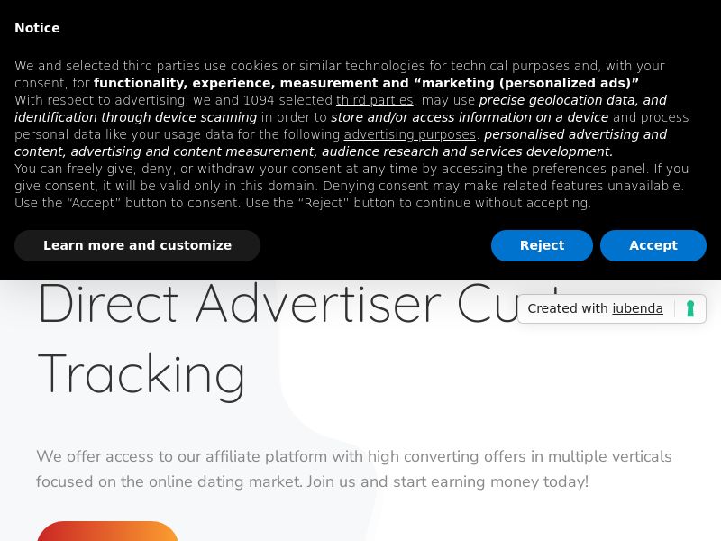 Adult Dating - Lifetime 35% RevShare - NO, SE, DK