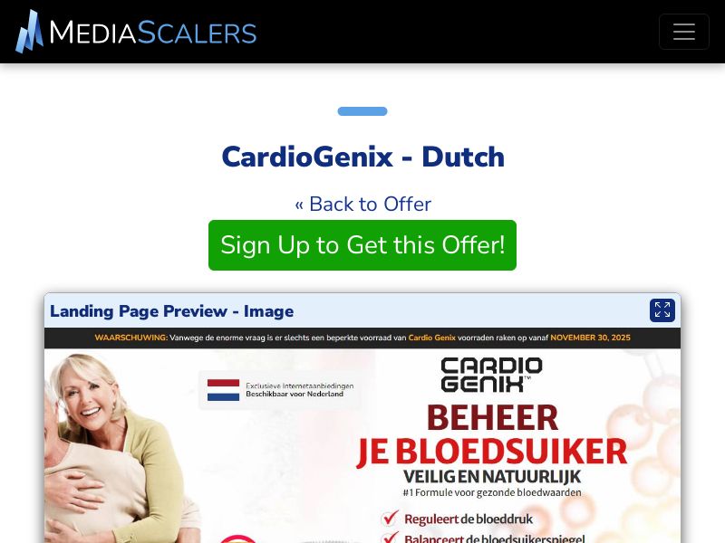 CardioGenix - Dutch {+Alt-Landers} (Event Tracking) [NL, BE]