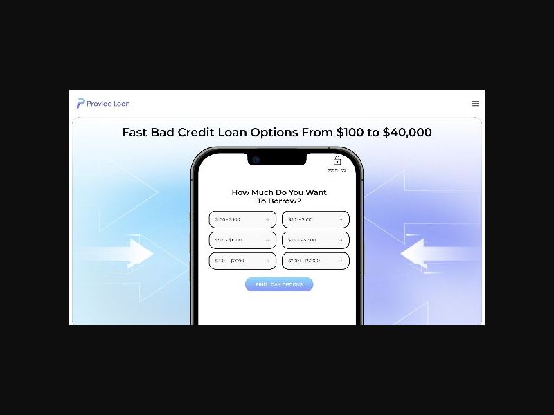 ProvideLoan.com - Loans up to $40k - RevShare (US)
