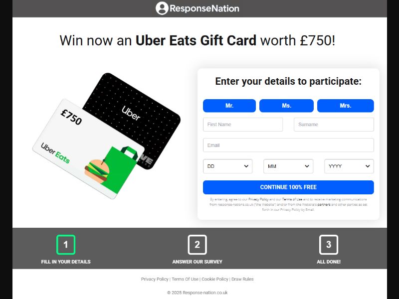 £750 Uber Eats Gift Card - GB