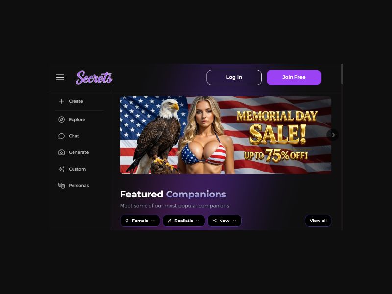 Secrets.ai - AI Companion - CPS (US,CA,UK + more)