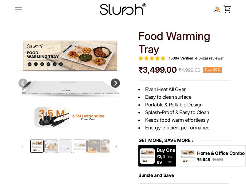 Food Warming Tray by Slursh CPA - India