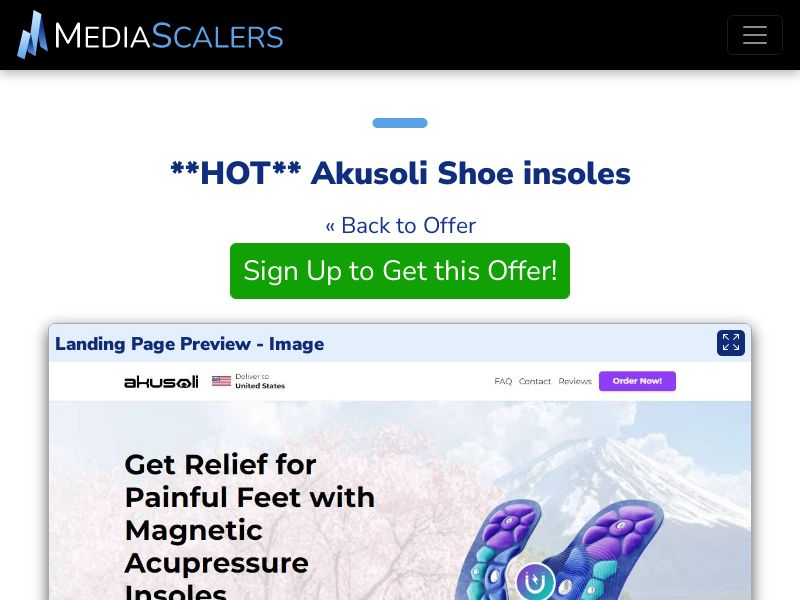 Akusoli Shoe insoles {+DTC, Alt-Landers} (Event Tracking) [US, DE, CA, AU, UK, FR, IL, +237 More]