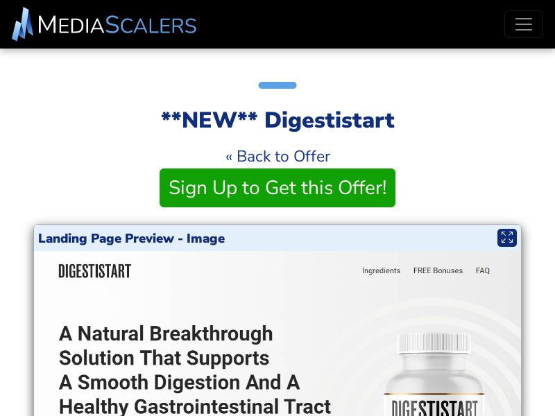 Digestistart {+VSL, TSL, DTC} [US, CA, AU, UK, NZ, IE]