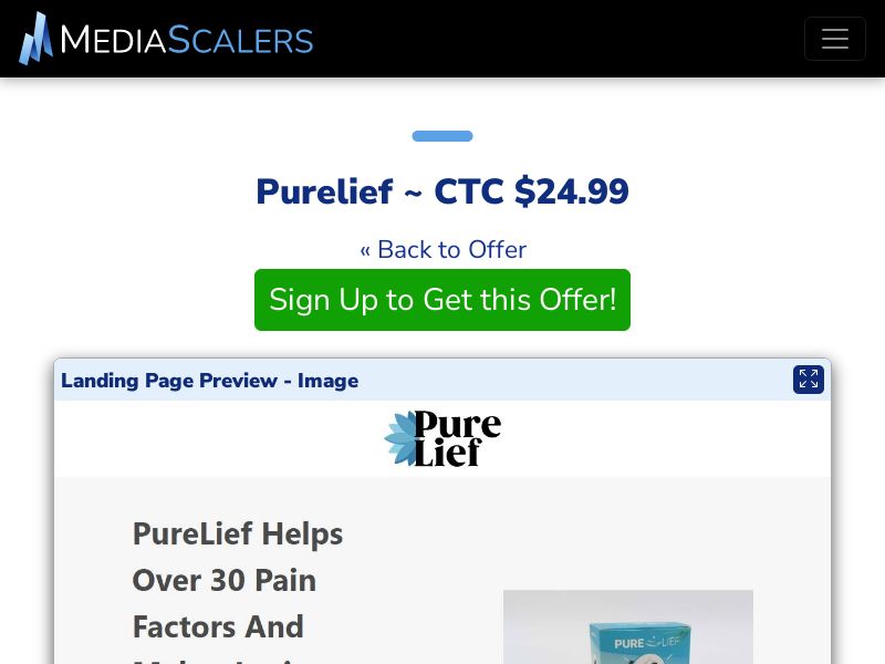 Purelief ~ CTC $24.99 {+DTC, Alt-Landers} (Event Tracking) [US]