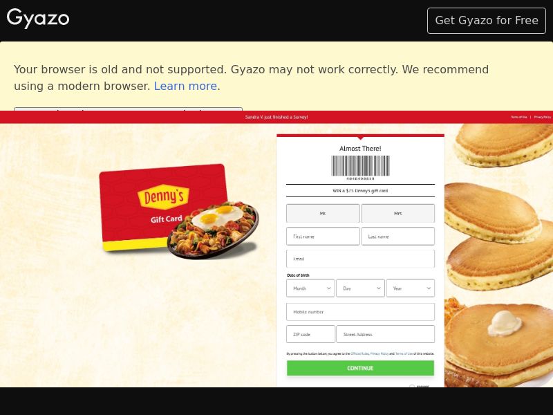 Denny's Gift Card - CPL | US