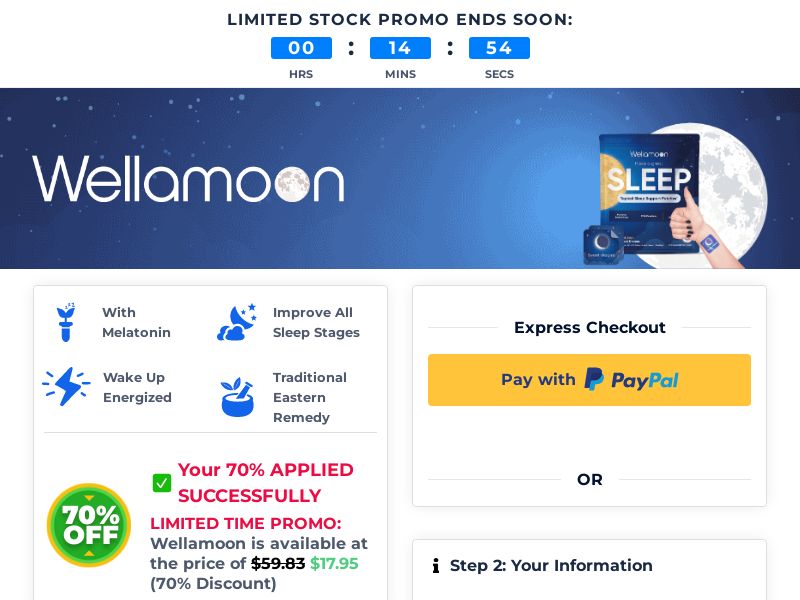Wellamoon Sleep Patches US/INTL (No Brand Bidding)