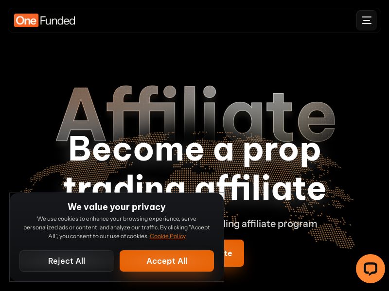 OneFunded: Funded Trading Begins Here - RevShare (Desktop)